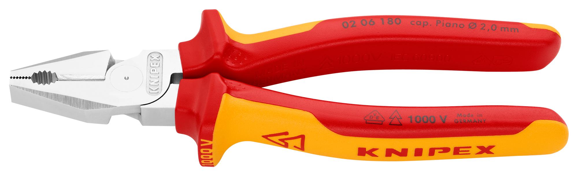 02 06 180 COMBINATION PLIER, VDE KNIPEX