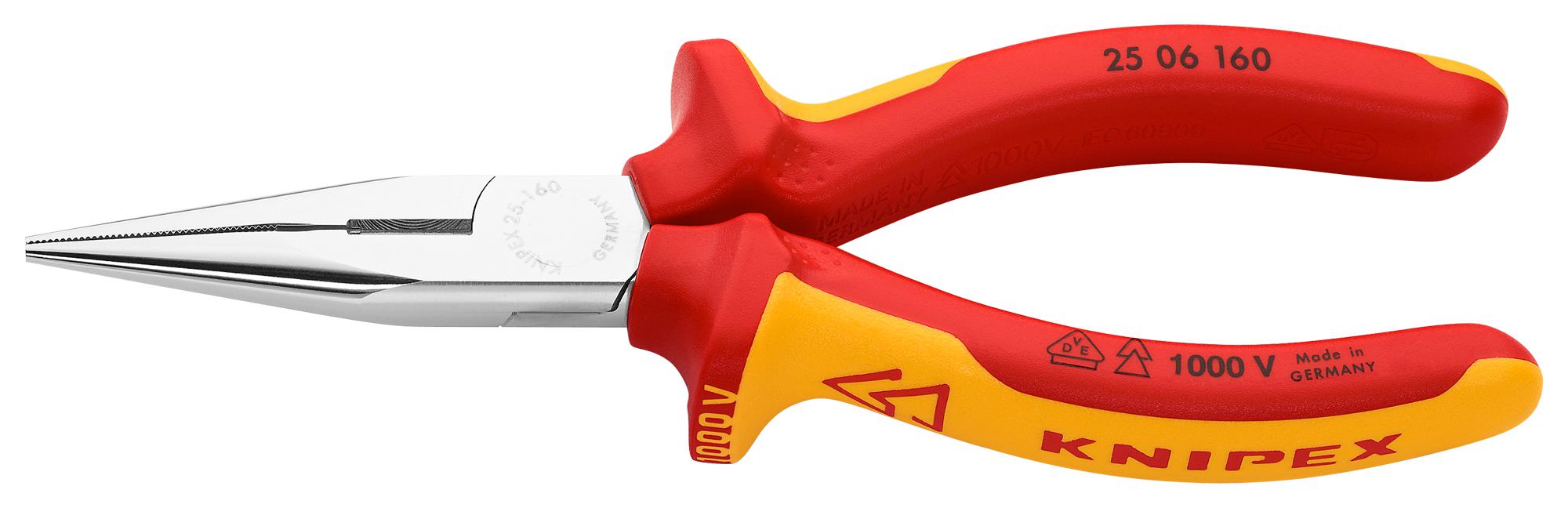 25 06 160 PLIER, FLAT ROUND NOSE KNIPEX