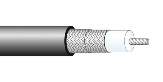 85087101 COAX CABLE WIRE, 10.8MM, 50 OHM, 1M HUBER+SUHNER