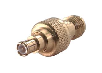 33_MCX-SMA-50-1/111_UE RF ADAPTER, MCX PLUG-SMA JACK, 50 OHM HUBER+SUHNER