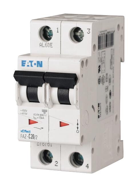 FAZ-C13/2 THERMAL MAG CKT BREAKER, 2P, 13A, 480V EATON MOELLER