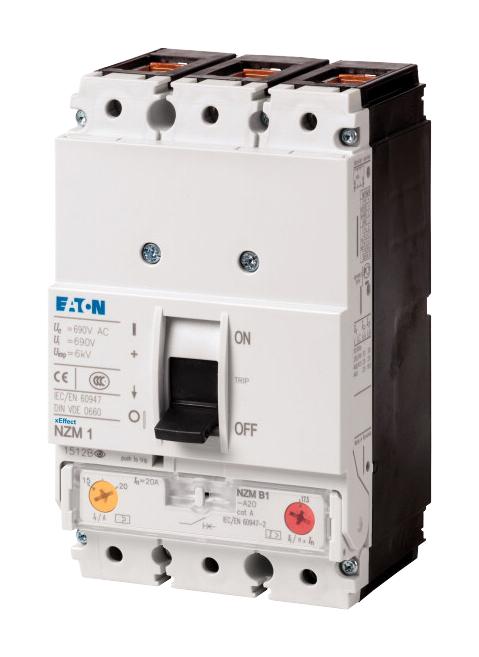 NZMB1-A100 NZM1 MCCB 100A 3P 25KA THERM/MAG EATON MOELLER