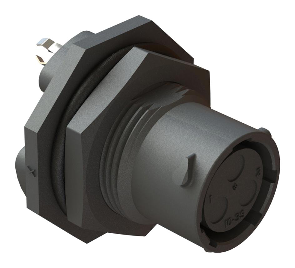 RTS710ND3S0332 CIRCULAR CONNECTOR, 3POS, RCPT, JAM NUT AMPHENOL SINE/TUCHEL