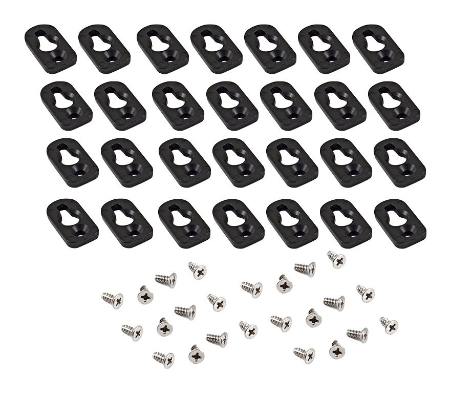 1557FOOT2BK-24 MOUNTING BRACKET KIT, ENCLOSURE, PC, BLK HAMMOND