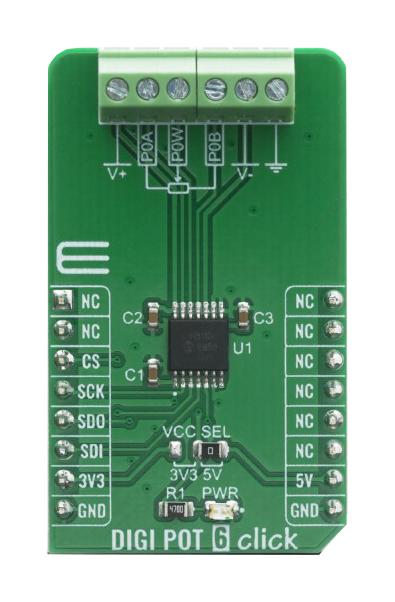 MIKROE-4110 DIGI POT 6 CLICK BOARD MIKROELEKTRONIKA