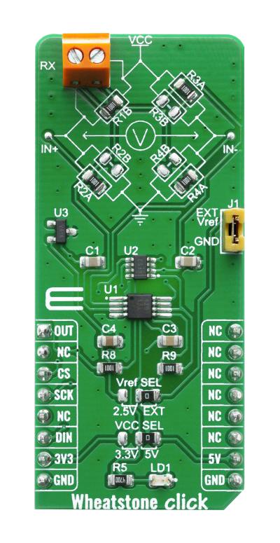 MIKROE-4124 WHEATSTONE CLICK BOARD MIKROELEKTRONIKA