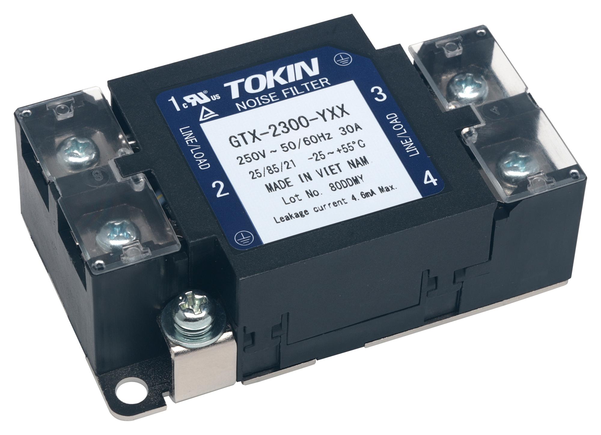 GTX-2300-Y0X POWER LINE FILTER, 1 PHASE, 30A, SCREW KEMET