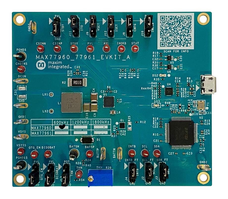 MAX77961EVKIT-06# EVAL KIT, USB TYPE-C BUCK-BOOST CHARGER MAXIM INTEGRATED / ANALOG DEVICES