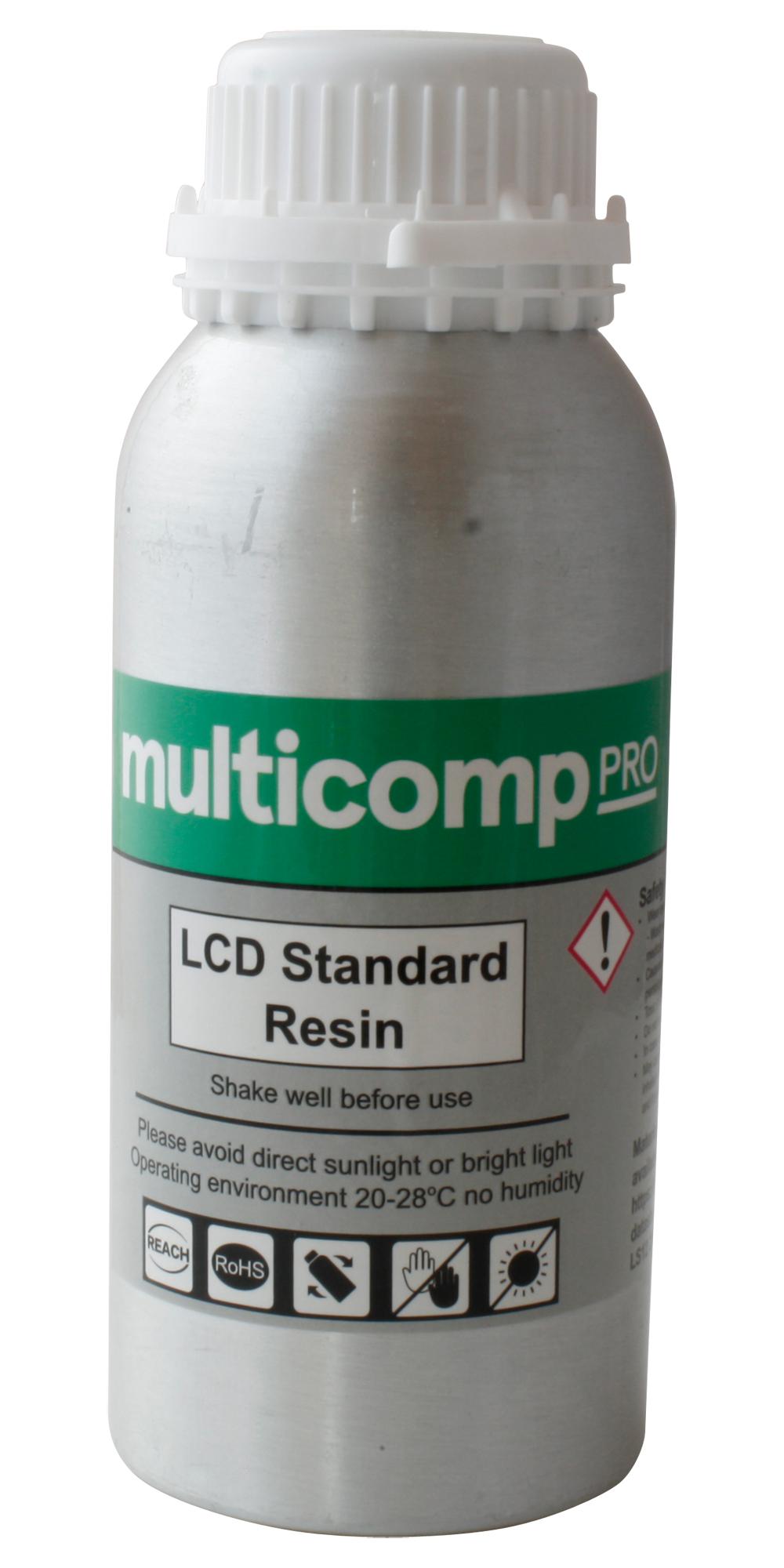 MP004392 LCD STANDARD RESIN, BLACK, 500G, 35% MULTICOMP PRO