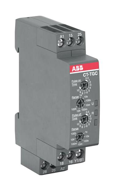 1SVR508160R0100 TIME RELAY, 0.05S-100H, PULSE GEN, DPDT ABB