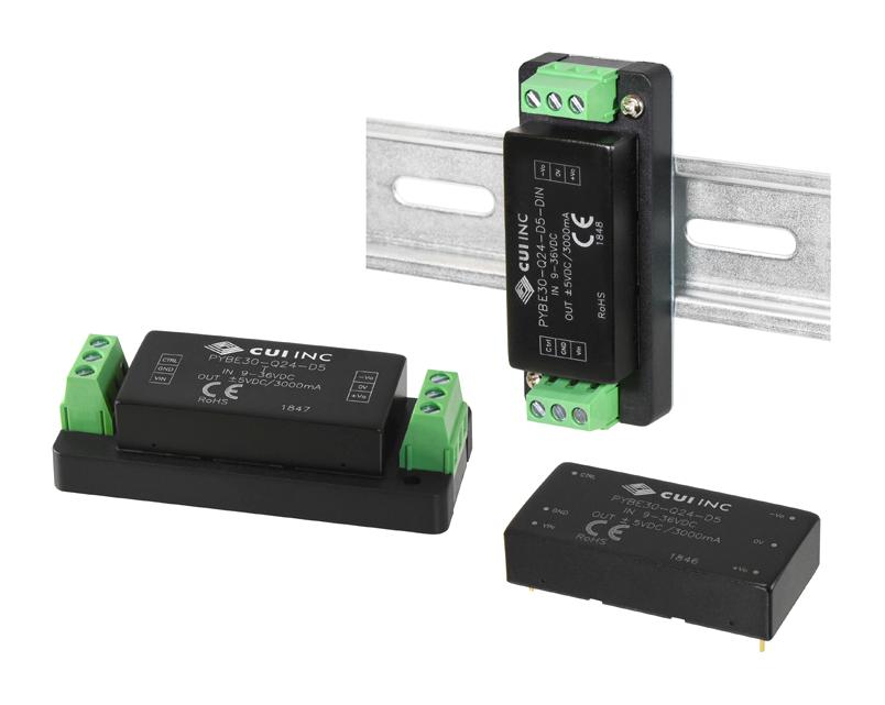 PYBE30-Q48-S24-T DC-DC CONVERTER, 24V, 1.25A CUI