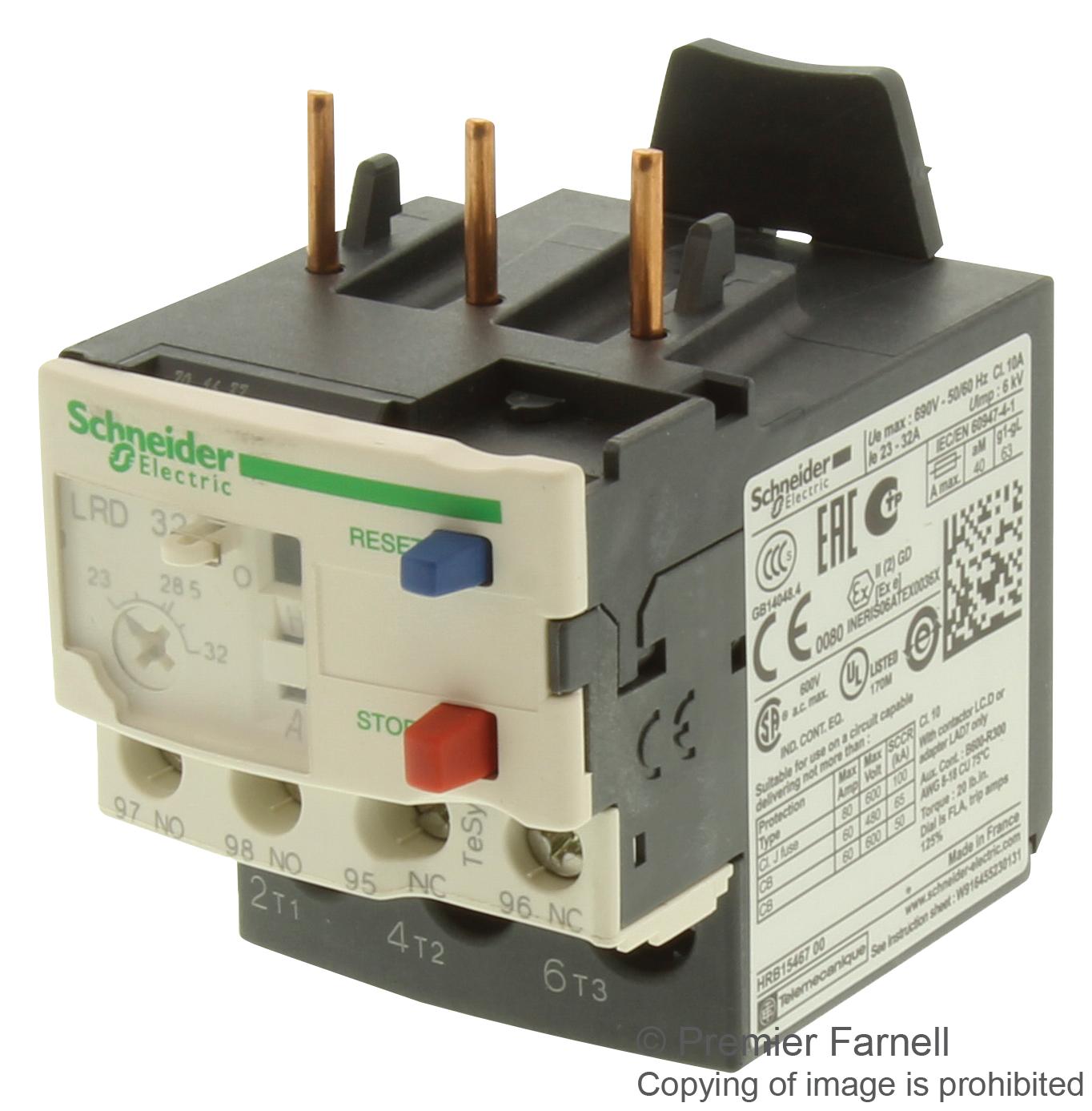 LRD32 RELAY, OVERLOAD, 23-32A SCHNEIDER ELECTRIC