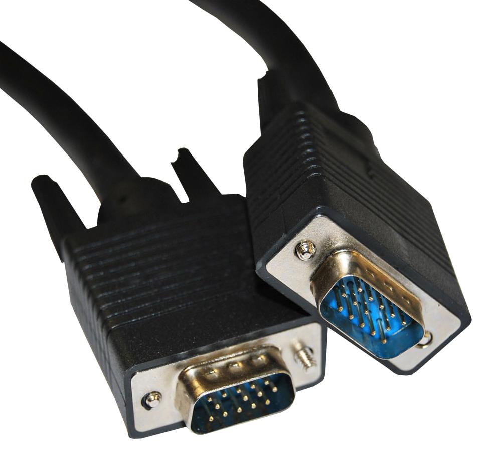 2129BHQ-5 COMP CABLE, SVGA PLUG-PLUG, 5M, BLK VIDEK