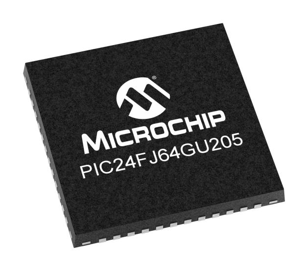 PIC24FJ64GU205-I/M4 MCU, 16BIT, 32MHZ, PIC24, UQFN-48 MICROCHIP