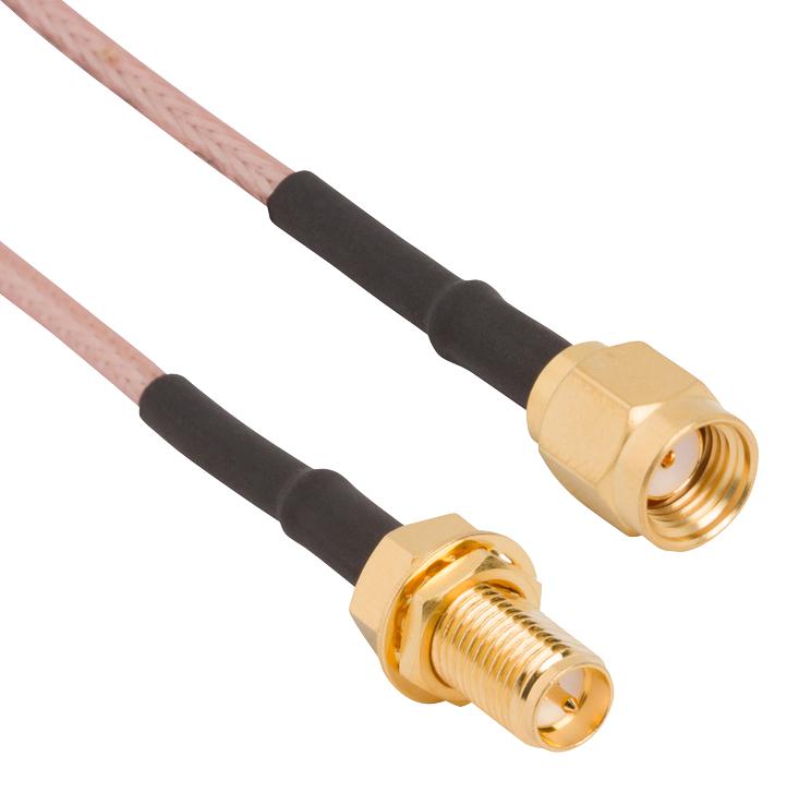 095-902-535M100 RF CABLE, SMA RP PLUG-BHD JACK, 3.3FT AMPHENOL RF