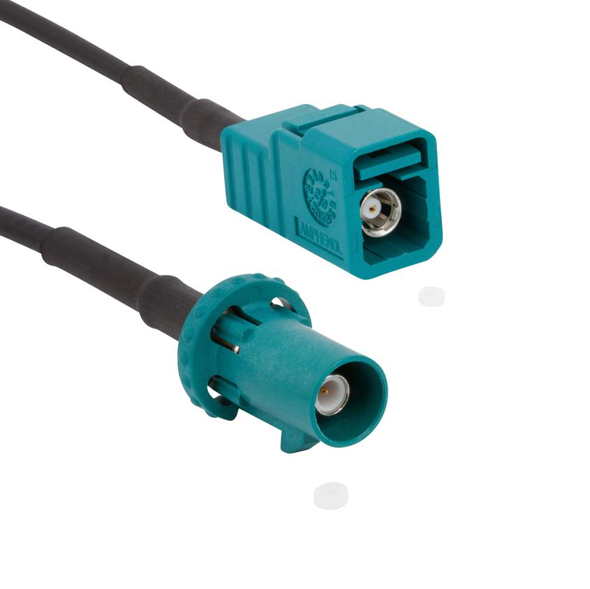 095FPZFJZSH-012 RF COAX CABLE, FAKRA PLUG-JACK, 12" AMPHENOL RF