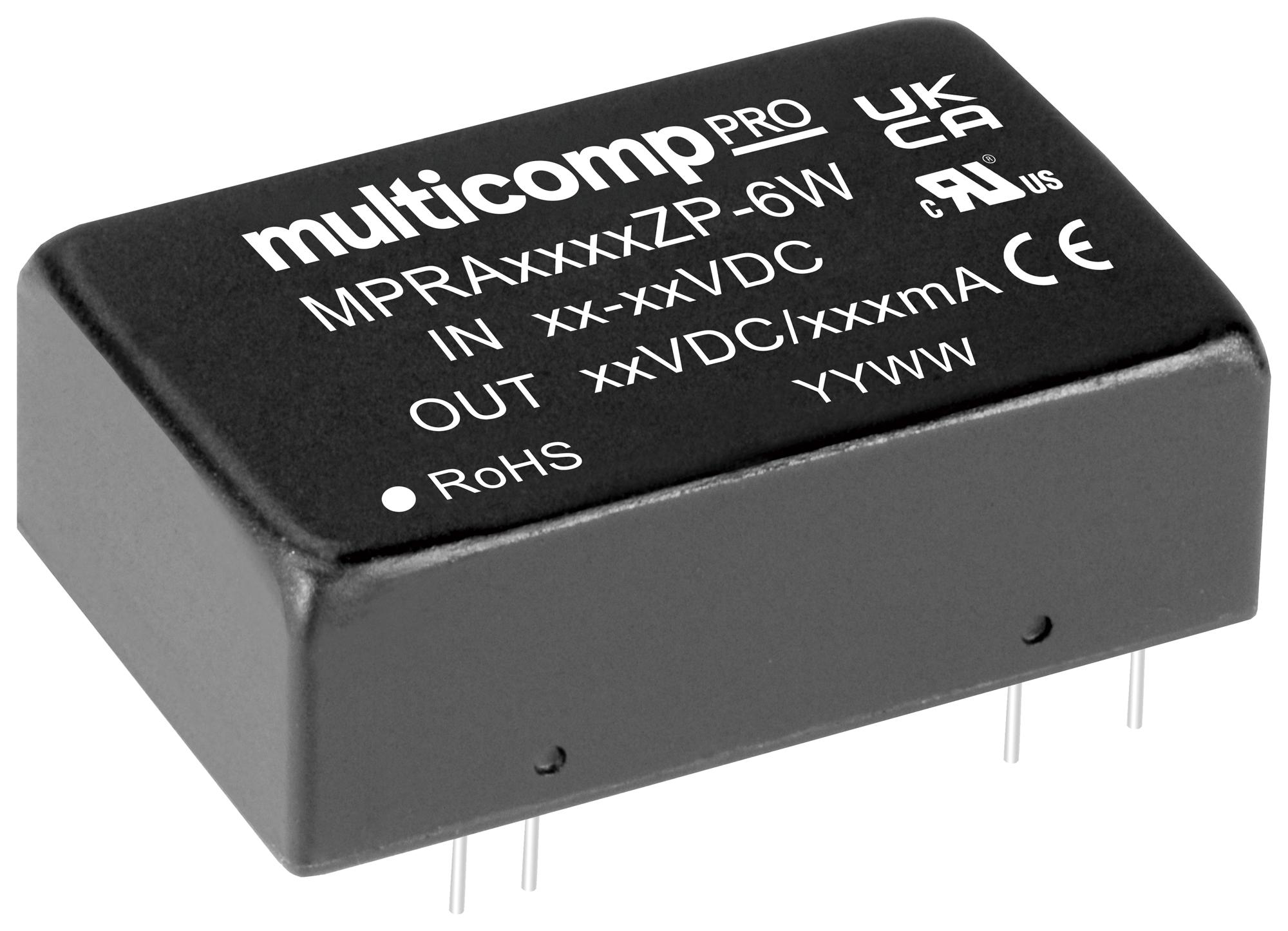 MPRA2405ZP-6W DC-DC CONVERTER, 2 O/P, 6W MULTICOMP PRO