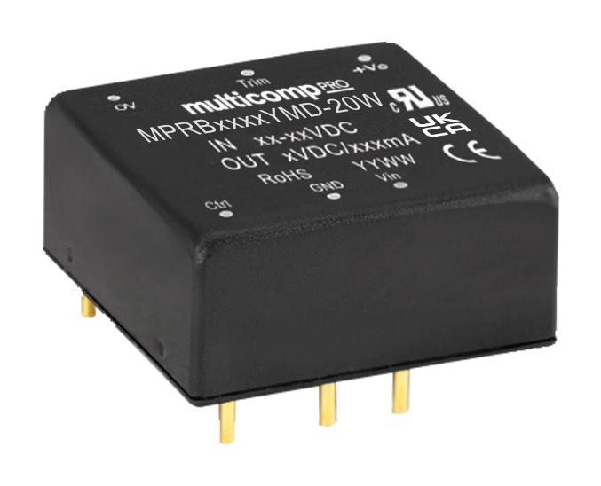 MPRB2424YMD-20W DC-DC CONVERTER, 24V, 0.833A MULTICOMP PRO