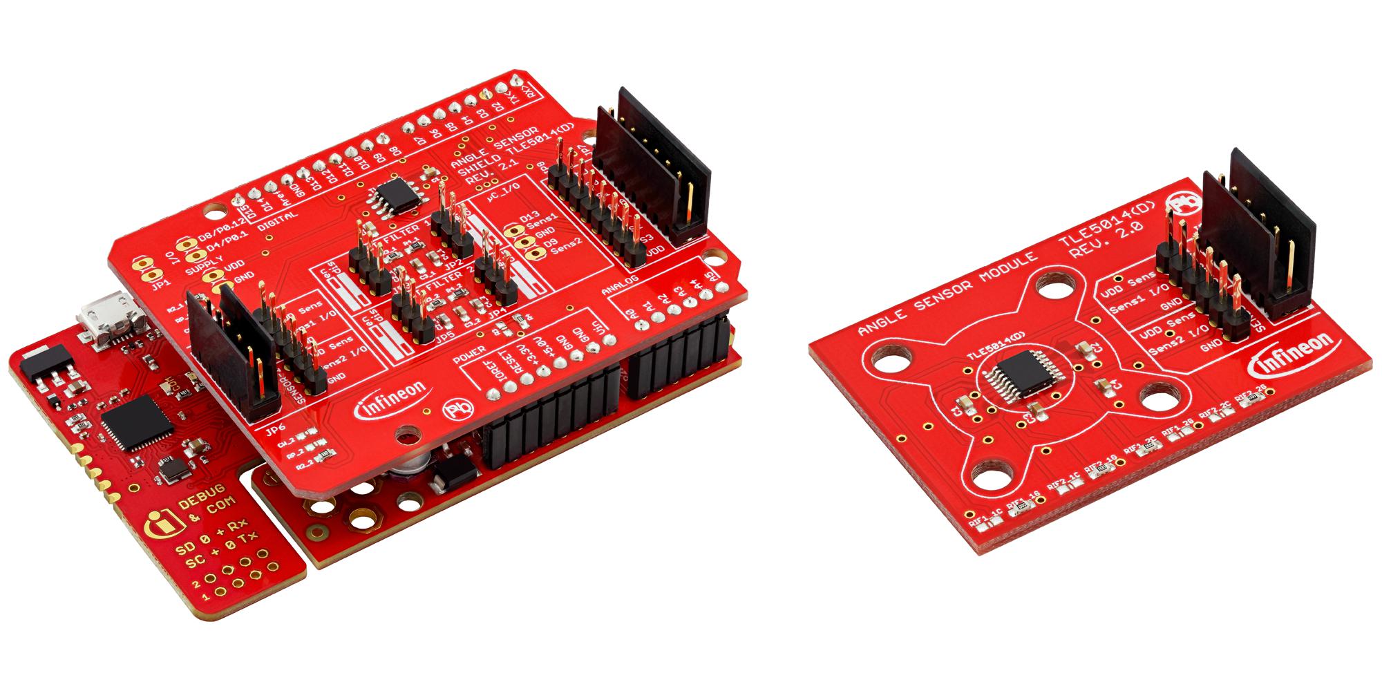 TLE5014CPSEVALKITTOBO1 EVAL BOARD, GMR BASED ANGLE SENSOR INFINEON