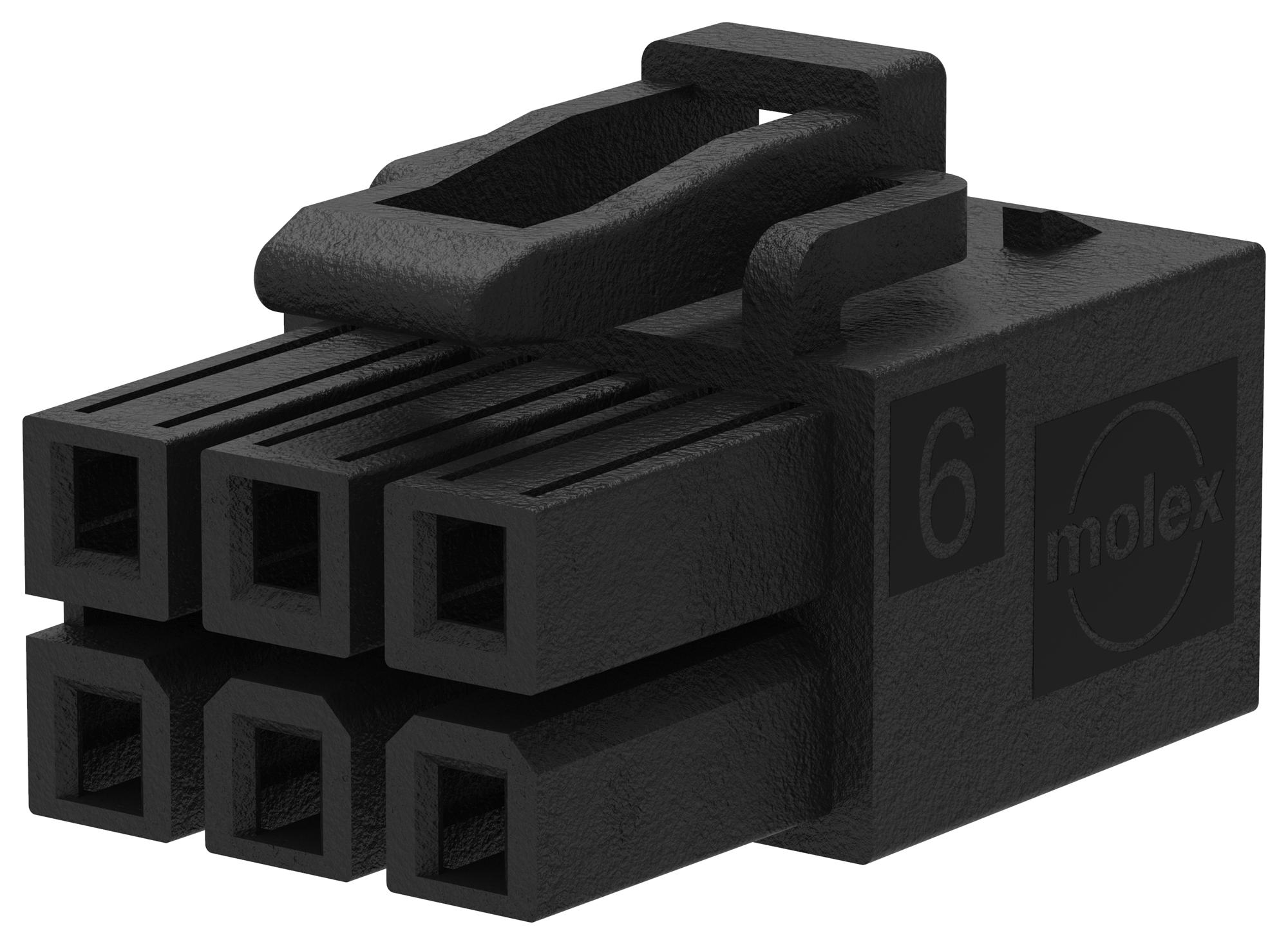 212514-1002 CONN HOUSING, RCPT, 2POS, BLACK MOLEX