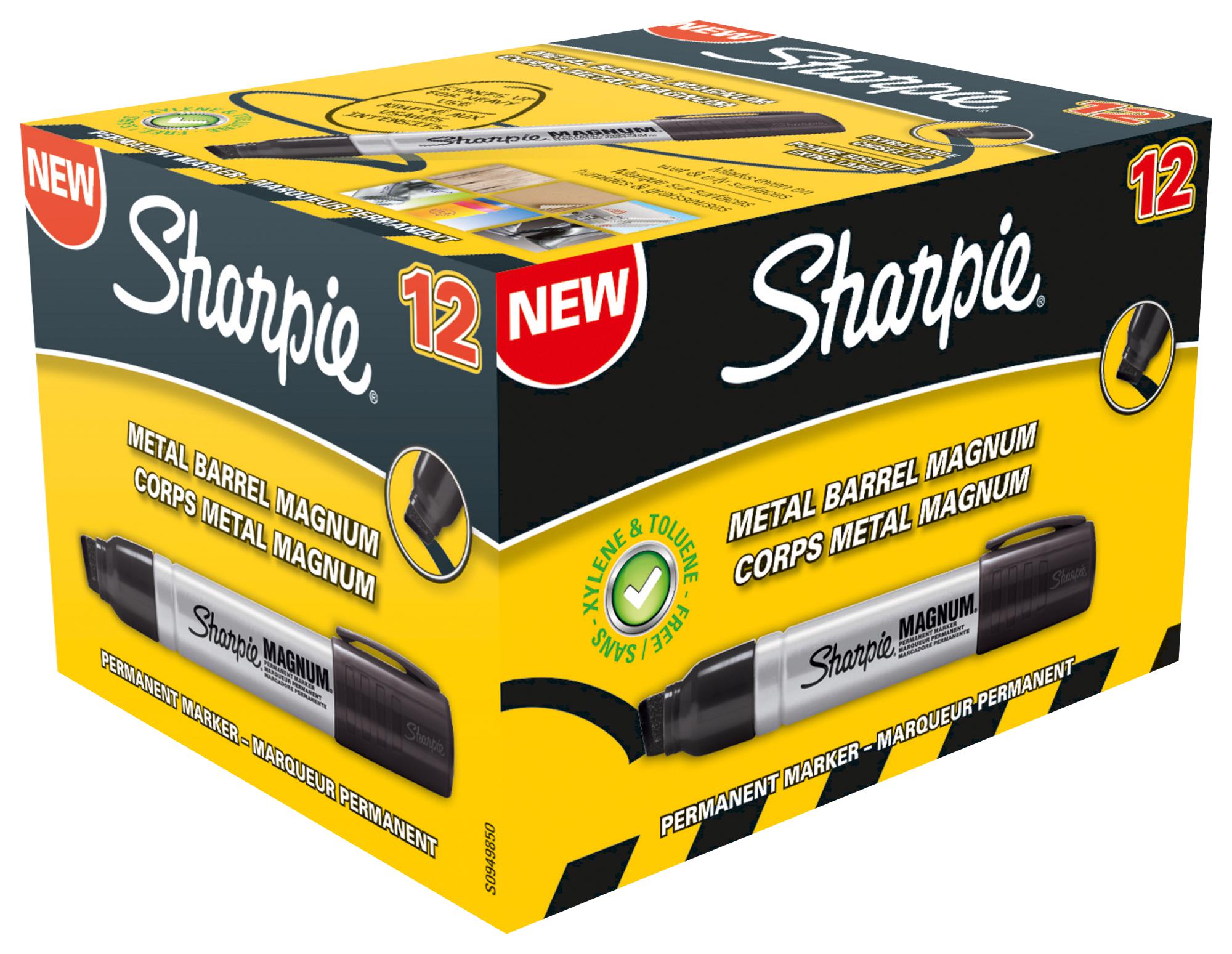 S0949850 MARKER LARGE CHISEL BLK 12PK SHARPIE