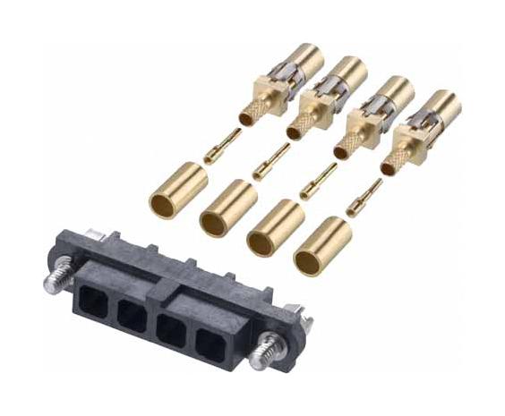 M80-FC305F1-04 CONNECTOR, RCPT, 4POS, 1ROW, CRIMP HARWIN