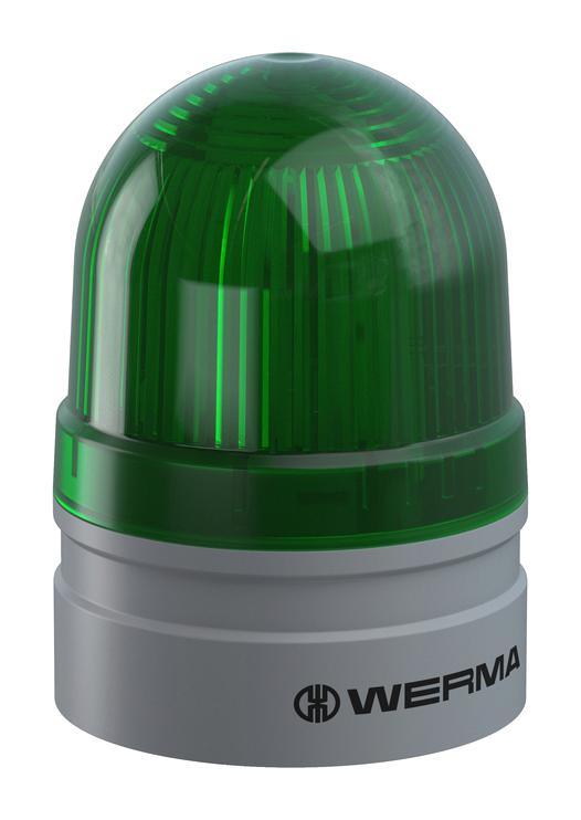 26021075 BEACON, TWINLIGHT, GREEN, 24V, PUSH-IN WERMA
