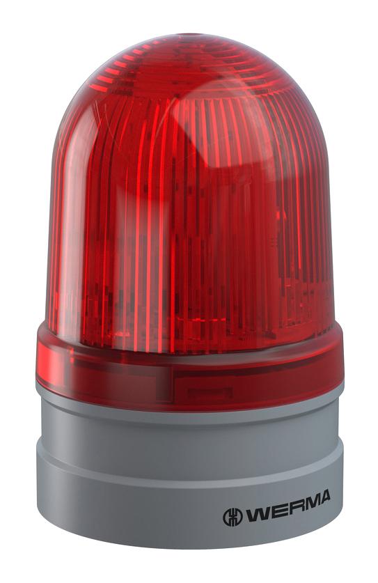 26111070 BEACON, TWINLIGHT, RED, 24V, PUSH-IN WERMA