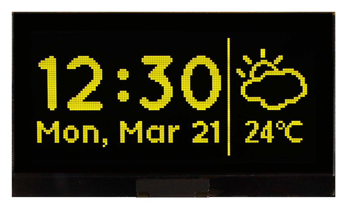 MCOT128064SV-YM OLED GRAPHIC DISPLAY, COT, 128 X 64P, 3V MIDAS