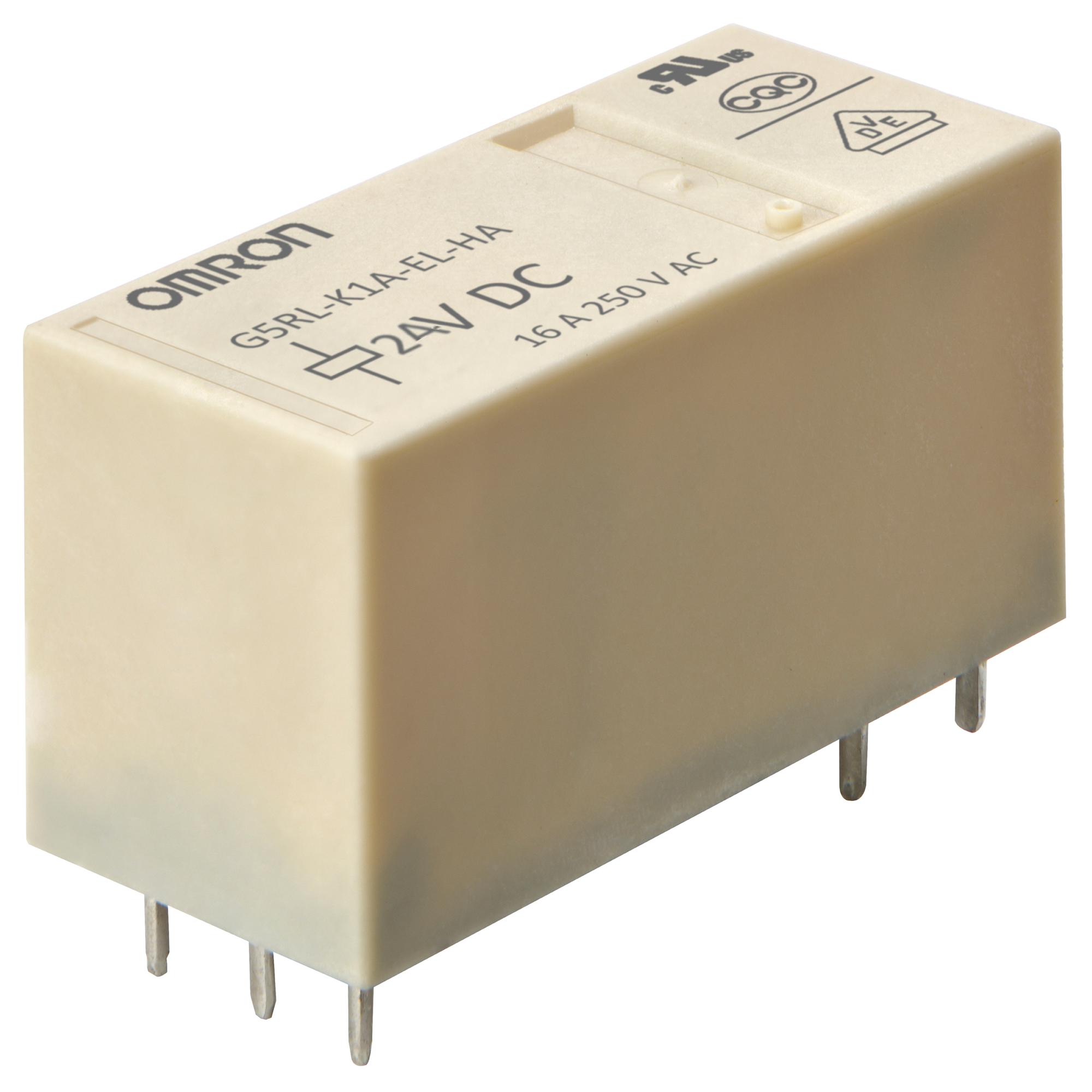 G5RL-K1A-EL-HA DC24 POWER RELAY, SPST-NO, 24VDC, 16A, THT OMRON