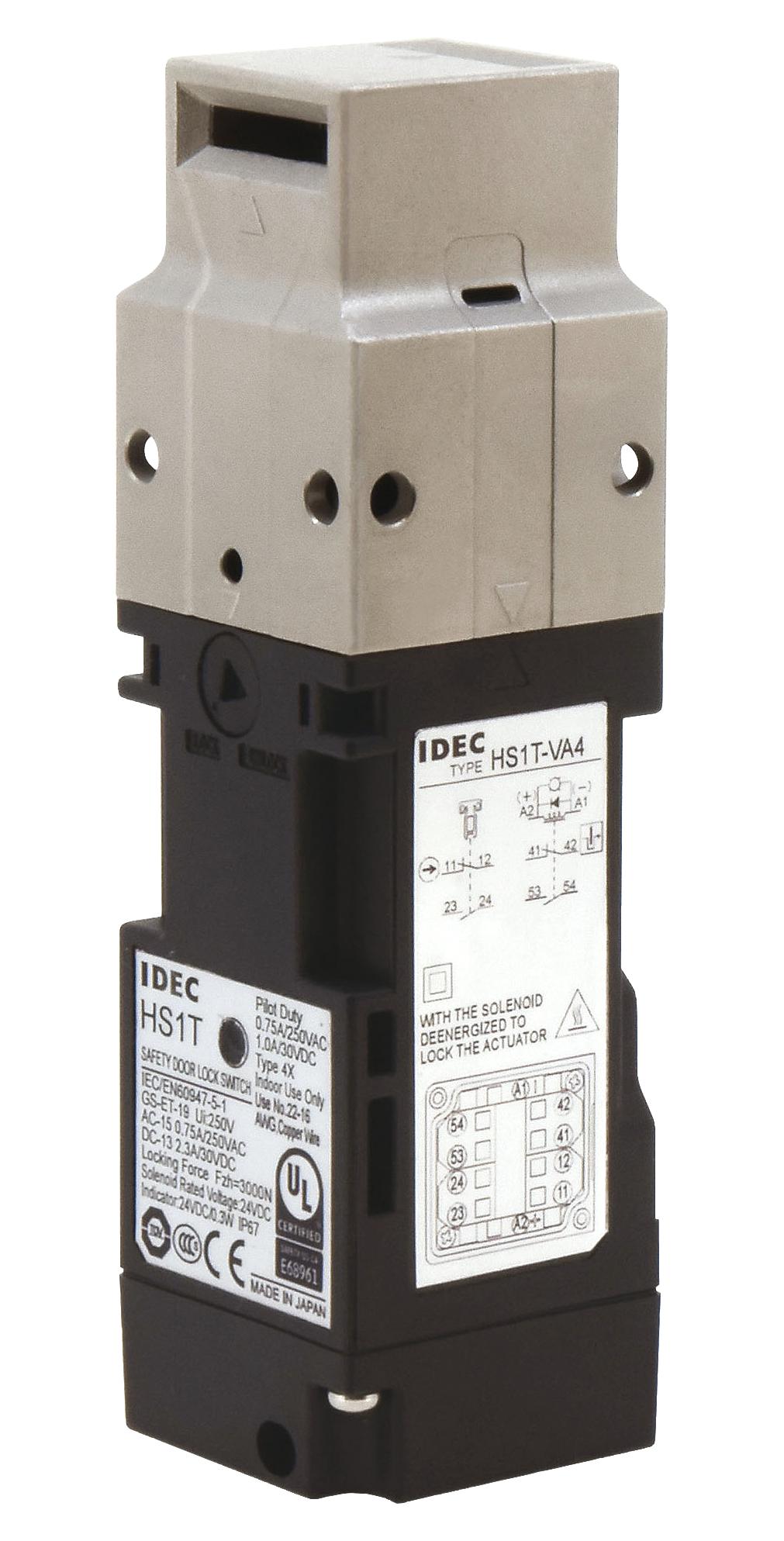 HS1T-VC7Y4ZM-G SAFETY INTERLOCK SW, SPST, 2.5A, 125VAC IDEC