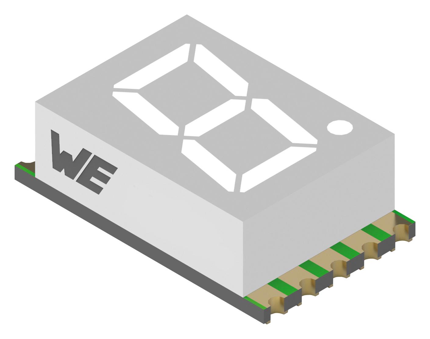 157121S12800 7-SEG DISPLAY, COMM ANODE, SUPER RED WURTH ELEKTRONIK