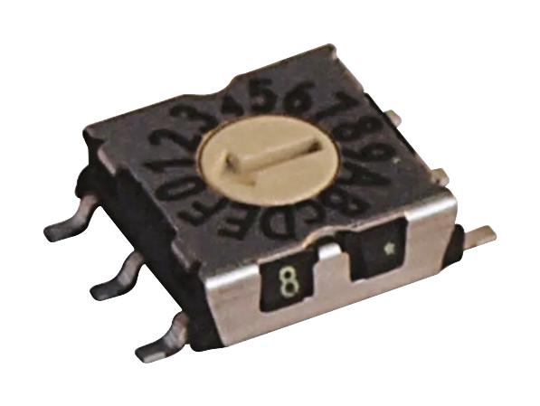 P25SMT106 ROTARY CODED SW, HEXCOMP/16POS/0.1A, 42V APEM