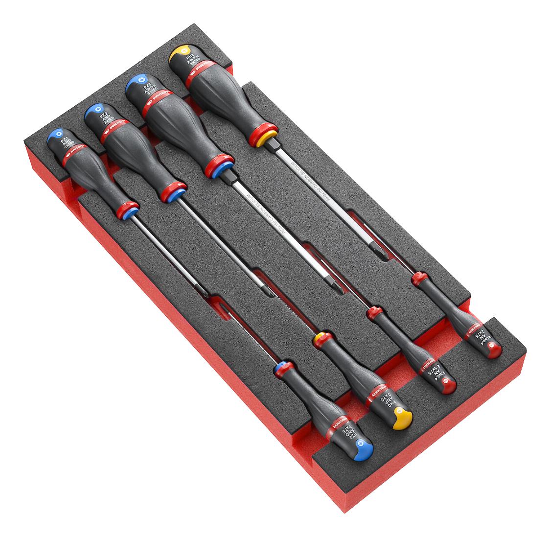 MODM.AT2 SCRWDRVER, SET, FOAM MODULE, 8PCS FACOM