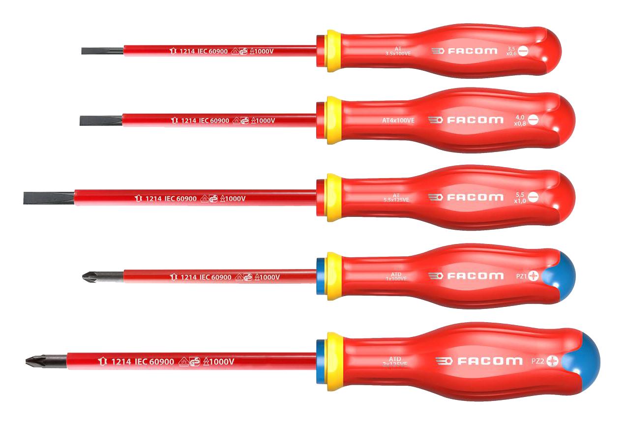 ATP.J5VE SCRWDRVER, SET, 1000V, 5PCS FACOM
