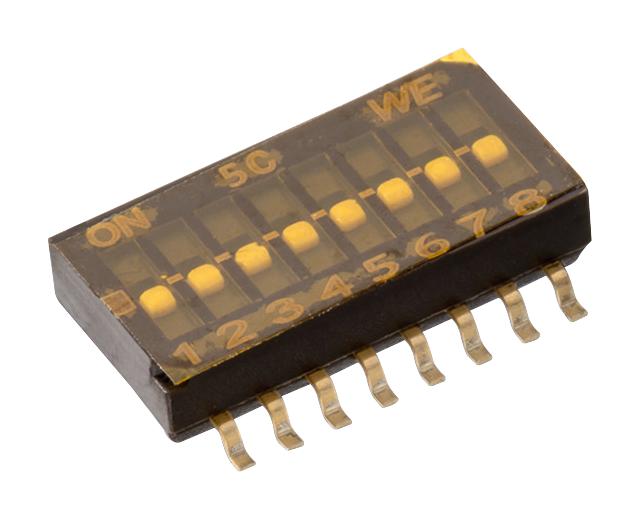 416131160805 DIP SWITCH, 0.025A, 24VDC, 5 POS, SMD WURTH ELEKTRONIK