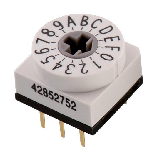 428527520908 ROTARY CODED SW, OCT, 0.15A, 24VDC, THT WURTH ELEKTRONIK