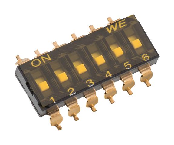 418121160807 2.54 MM SMT DIP SWITCH,FLAT ACTUATOR WURTH ELEKTRONIK