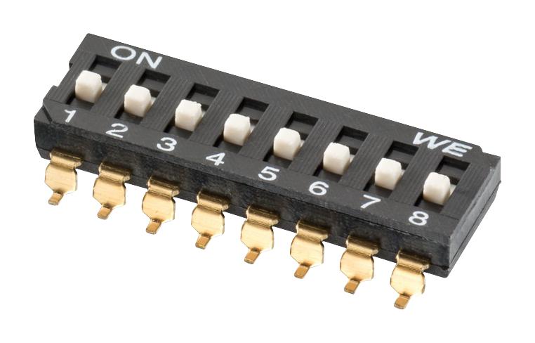 418121270805 2.54MM SMT DIP SWITCH,RAISED ACTUATOR WURTH ELEKTRONIK