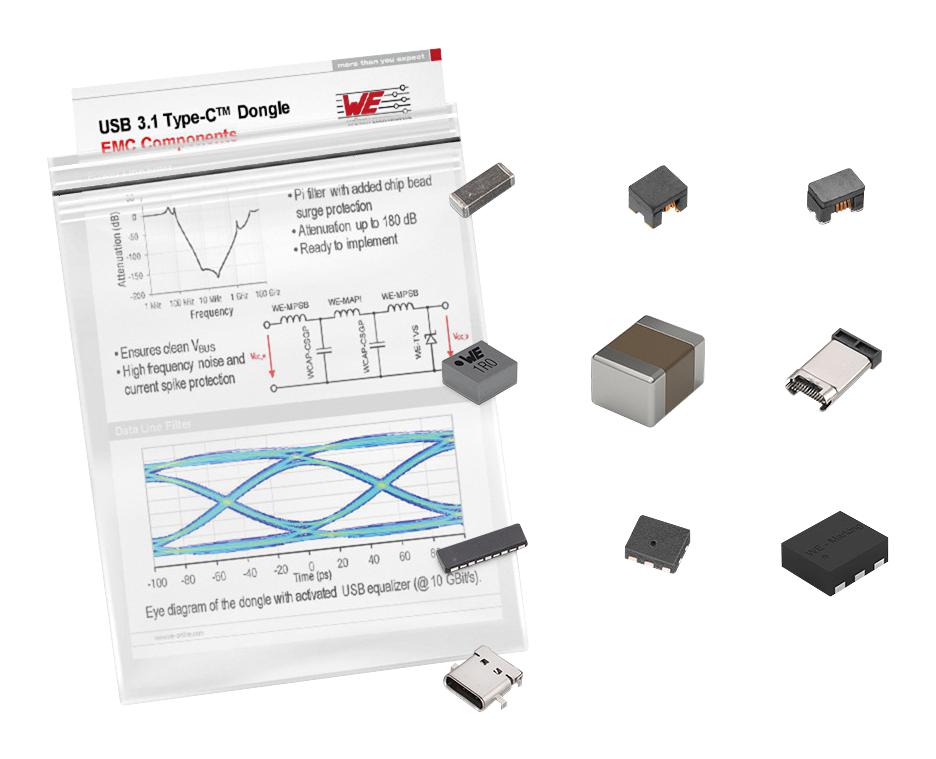 82931101 FILTER BAG, USB 3.1 TYPE, 100W, EMC WURTH ELEKTRONIK