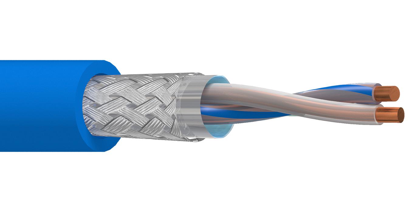 74030E-C500 CABLE, 2 CORE, 26AWG, 300V, 500M, BLUE BELDEN