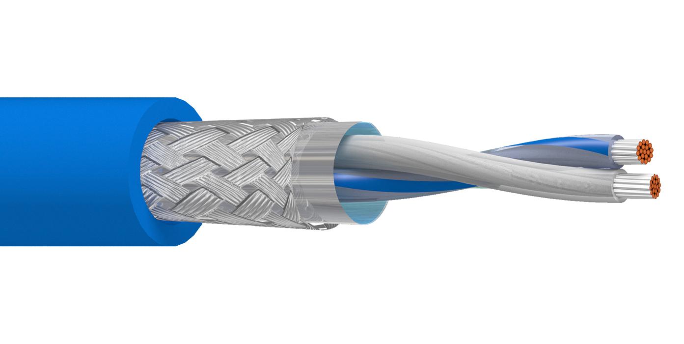 74032PU-C500 CABLE, 2 CORE, 24AWG, 60V, 500M, BLUE BELDEN