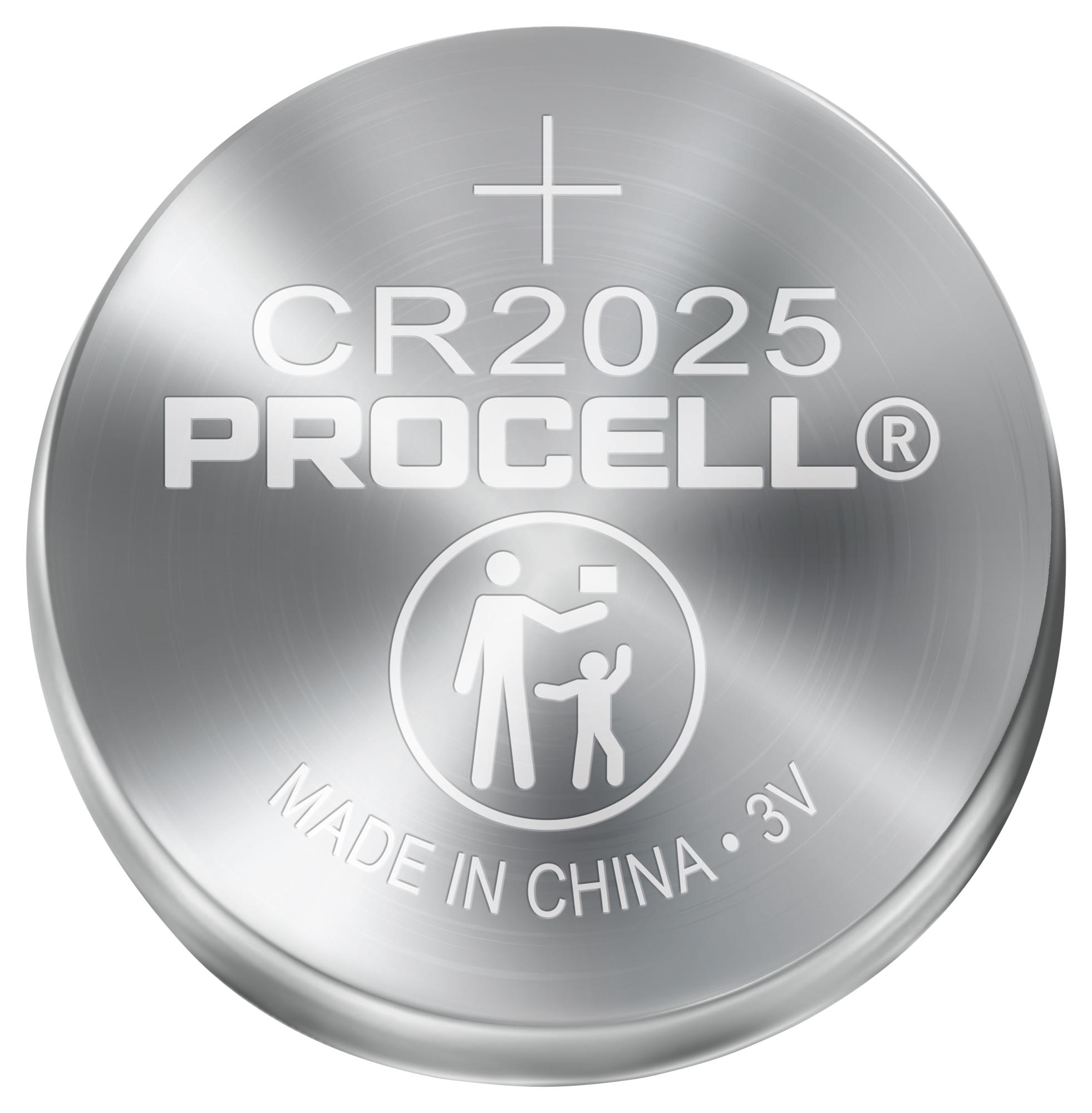 PC2025 BATTERY, CR2025, 3V, 185MAH PROCELL