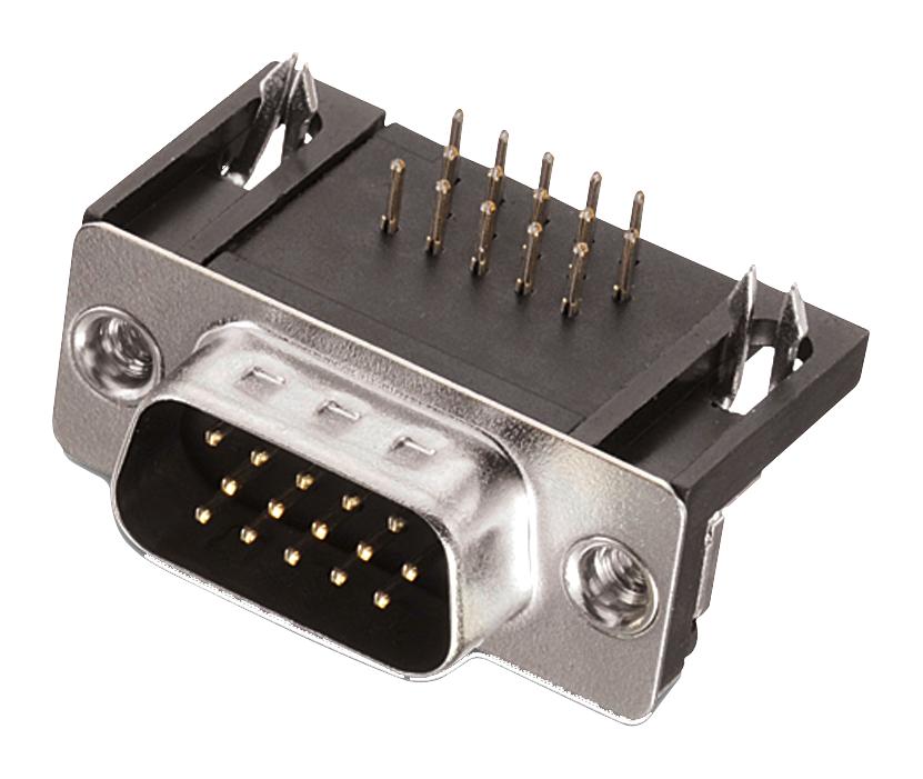 618044325323 HD-D SUB CONN, R/A PLUG, 44POS, DB, SLDR WURTH ELEKTRONIK