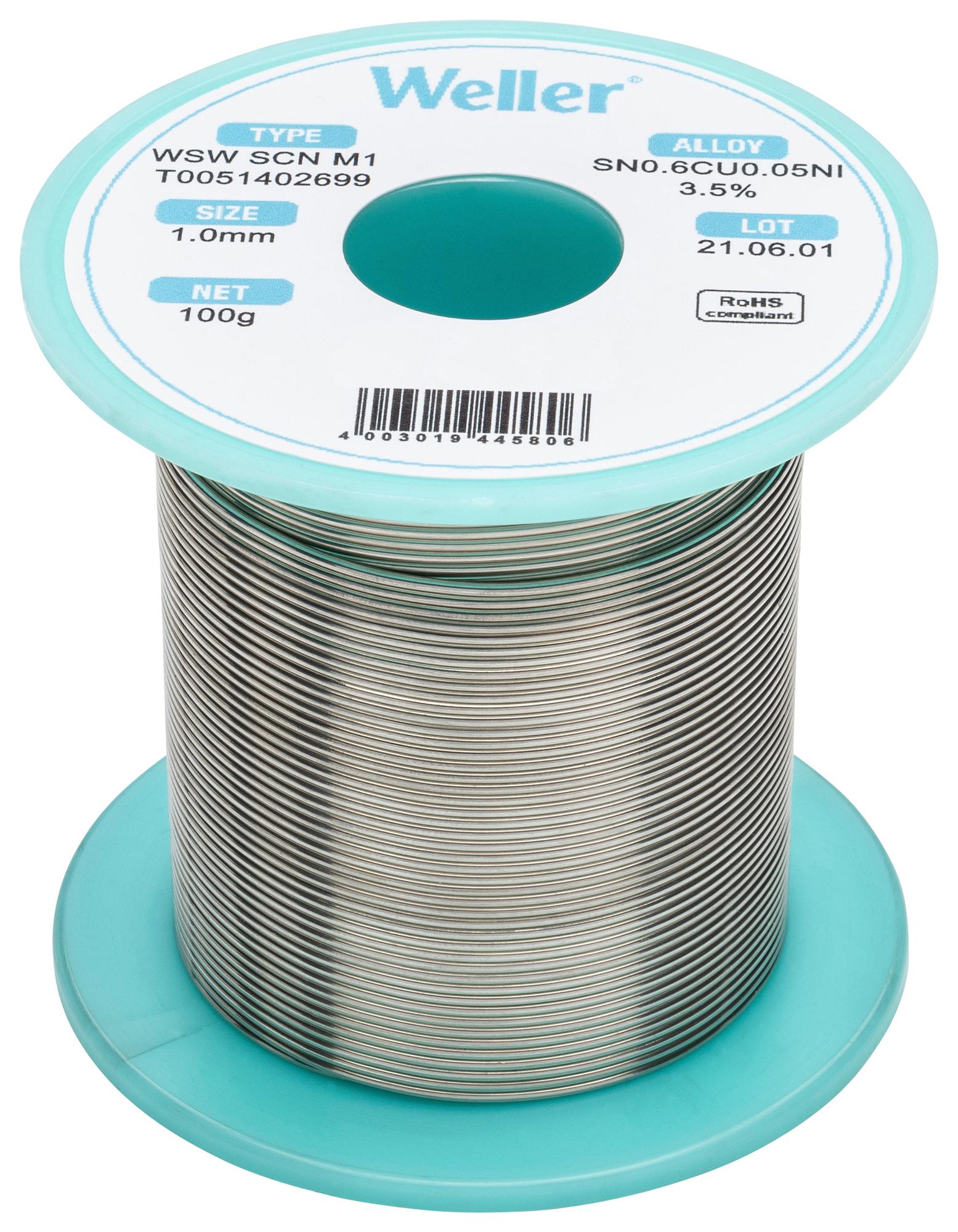 T0051388099 SOLDER, 99.3/0.7, 227 DEG, 0.5MM, 500G WELLER