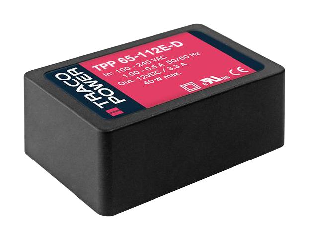 TPP 65-112E-D POWER SUPPLY, AC-DC, 12V, 5.42A TRACO POWER