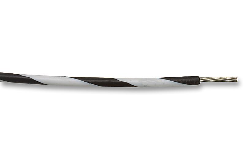 MP005351 HOOK-UP WIRE, 1.25MM, BLACK/WHITE, 100M MULTICOMP PRO