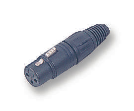 NC6FXB SOCKET, XLR, FREE, BLACK, 6POLE NEUTRIK