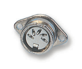 593-0510 SOCKET, DIN, LOCKING, 240DEG, 5PIN DELTRON COMPONENTS