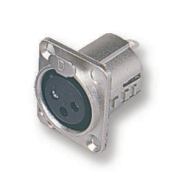 716-0400 SOCKET, XLR, PANEL, NICKEL, 4POLE DELTRON COMPONENTS